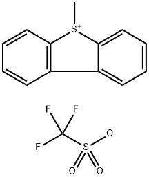 5-Methyl-5H-dibenzo[b,d]thiophen-5-ium trifluoromethanesulfonate Struktur