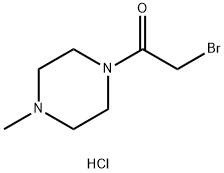 2-Bromo-1-(4-methylpiperazin-1-yl)ethanone hydrochloride Struktur