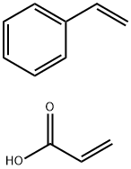 2-Propenoic acid, polymer with ethenylbenzene, ammonium zinc salt Struktur