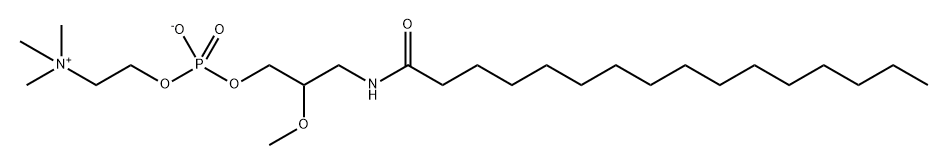 Rac-3-hexadecanamido-2-methoxypropyl phosphocholine Struktur