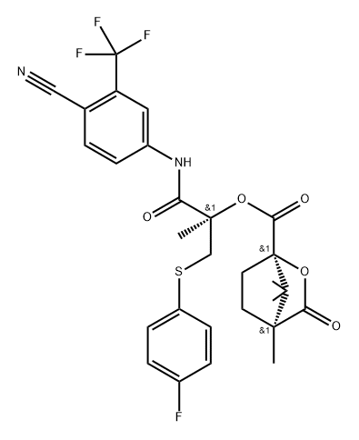 (1R,4S)-(R)-BicalutaMide Sulfide CaMphanic Acid Ester Struktur