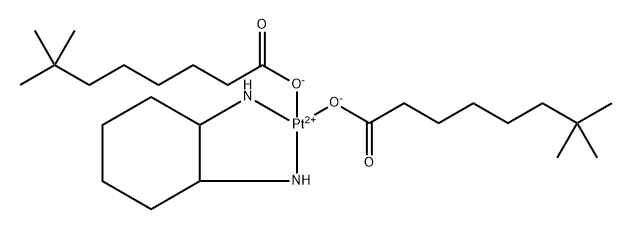 bis-neodecanoato-1,2-diaminocyclohexaneplatinum(II) Struktur