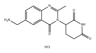 2,6-Piperidinedione, 3-[6-(aminomethyl)-2-methyl-4-oxo-3(4H)-quinazolinyl]-, hydrochloride (1:1) Struktur