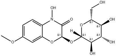 2H-1,4-Benzoxazin-3(4H)-one, 2-(β-D-glucopyranosyloxy)-4-hydroxy-7-methoxy-, (2R)- Struktur