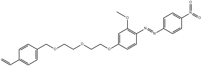 1-[4-[2-[2-[(4-ethenylphenyl)methoxy]ethoxy]ethoxy]-2-methoxyphenyl]-2-(4-nitrophenyl)diazene Struktur