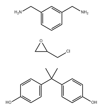 Phenol, 4,4-(1-methylethylidene)bis-, polymer with 1,3-benzenedimethanamine and (chloromethyl)oxirane Struktur