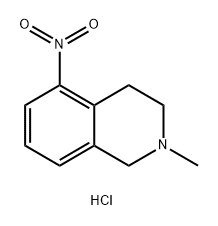 Isoquinoline, 1,2,3,4-tetrahydro-2-methyl-5-nitro-, hydrochloride (1:1) Struktur