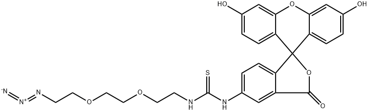 Fluorescein-PEG2-Azide Struktur