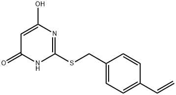 2-[[(4-Ethenylphenyl)methyl]thio]-6-hydroxy-4(3H)-pyrimidinone Struktur