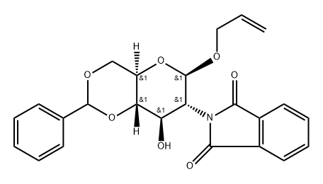 .beta.-D-Glucopyranoside, 2-propenyl 2-deoxy-2-(1,3-dihydro-1,3-dioxo-2H-isoindol-2-yl)-4,6-O-(phenylmethylene)- Struktur