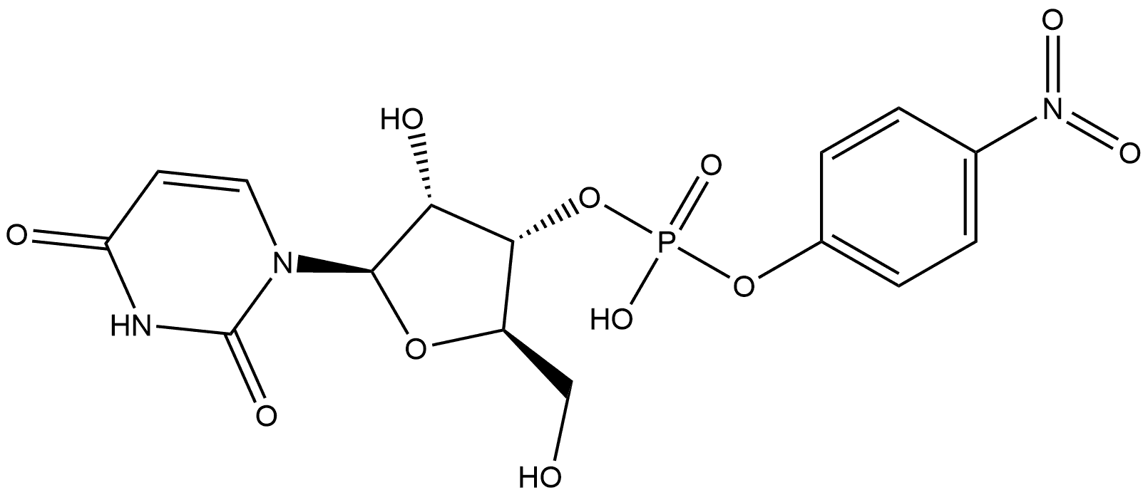 3'-Uridylic acid, mono(4-nitrophenyl) ester Struktur