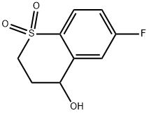 6-fluoro-4-hydroxythiochromane1,1-dioxide Struktur