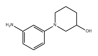 1-(3-aminophenyl)piperidin-3-ol Struktur