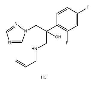 1H-1,2,4-Triazole-1-ethanol, α-(2,4-difluorophenyl)-α-[(2-propen-1-ylamino)methyl]-, hydrochloride (1:1) Struktur