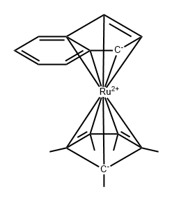 indene, 1,2,3,4,5-pentamethylcyclopentane, ruthenium Struktur