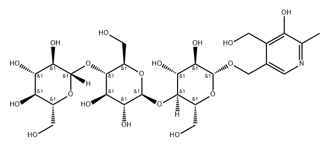 5'-O-(glucotriosyl)pyridoxine Struktur