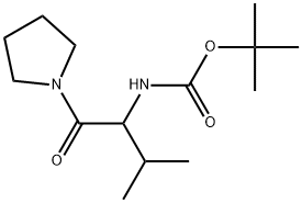 tert-butyl(3-methyl-1-oxo-1-(pyrrolidin-1-yl)butan-2-yl)carbamate Struktur