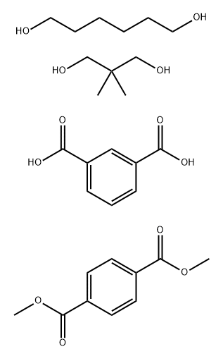 1,3-Benzenedicarboxylic acid, polymer with dimethyl 1,4-benzenedicarboxylate, 2,2-dimethyl-1,3-propanediol and 1,6-hexanediol Struktur