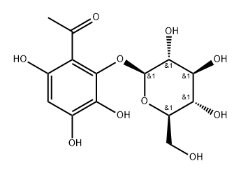 Ethanone, 1-[2-(β-D-glucopyranosyloxy)-3,4,6-trihydroxyphenyl]- Struktur