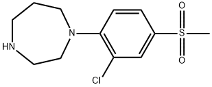 1-[2-Chloro-4-(methylsulfonyl)phenyl]-1,4-diazepane Struktur