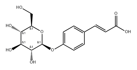 E-4-O-β-D-glucopyranosyl-p-coumaric acid Struktur