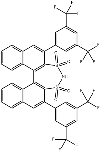 (11bR)-2,6-Bis[3,5-bis(trifluoromethyl)phenyl]dinaphtho[2,1-d:1′,2′-f][1,3,2]dithiazepine 3,3,5,5-tetraoxide Struktur