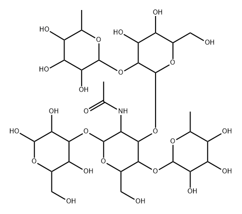 Lewis B pentasaccharide Struktur