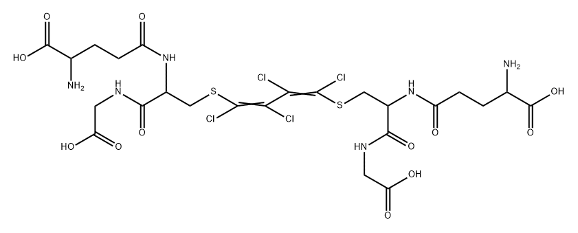 1,4-bis(glutathion-S-yl)-1,2,3,4-tetrachlorobuta-1,3-diene Struktur