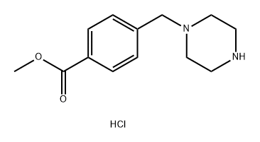 Benzoic acid, 4-(1-piperazinylmethyl)-, methyl ester, hydrochloride (1:2) Struktur