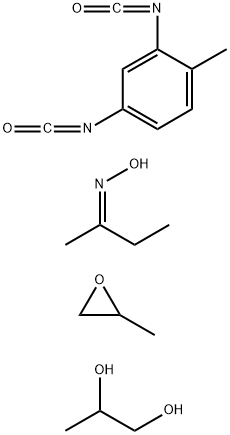 1,2-Propanediol, polymer with 2,4-diisocyanato-1-methylbenzene and methyloxirane, Me Et ketone oxime-blocked Struktur