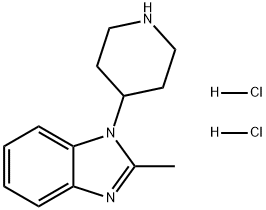 1H-Benzimidazole, 2-methyl-1-(4-piperidinyl)-, hydrochloride (1:2) Struktur