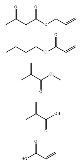 Butanoic acid, 3-oxo-, 2-propenyl ester, polymer with butyl 2-propenoate, methyl 2-methyl-2-propenoate, 2-methyl-2-propenoic acid and 2-propenoic acid Struktur