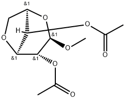 Methyl 2,4-di-O-acetyl-3,6-anhydro-β-D-glucopyranoside Struktur