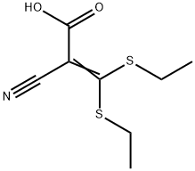 2-cyano-3,3-bis(ethylthio)acrylic acid Struktur