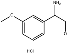 3-Benzofuranamine, 2,3-dihydro-5-methoxy-, hydrochloride (1:1) Struktur