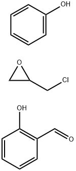 Benzaldehyde, 2-hydroxy-, polymer with (chloromethyl)oxirane and phenol Struktur