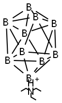 Bis(triethylammonium)decahydrodecaborate Struktur