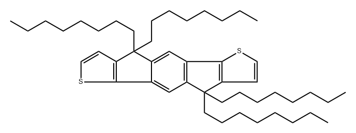 4,9-dihydro-4,4,9,9-tetraoctyl-s-indaceno[1,2-b:5,6-b']dithiophene Struktur