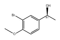 Benzenemethanol, 3-bromo-4-methoxy-α-methyl-, (αS)- Struktur