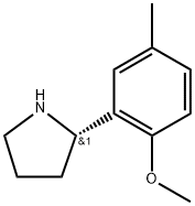 (2S)-2-(2-methoxy-5-methylphenyl)pyrrolidine Struktur