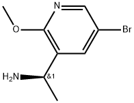 3-Pyridinemethanamine, 5-bromo-2-methoxy-α-methyl-, (αR)- Struktur