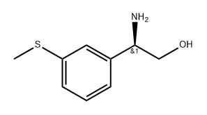 Benzeneethanol, β-amino-3-(methylthio)-, (βR)- Struktur