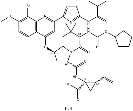 Faldaprevir sodium (JAN/USAN) Struktur