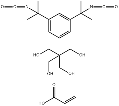 1,3-Propanediol, 2,2-bis(hydroxymethyl)-, polymer with 1,3-bis(1-isocyanato-1-methylethyl)benzene, 2-propenoate Struktur