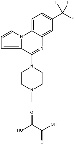 Pyrrolo[1,2-a]quinoxaline, 4-(4-methyl-1-piperazinyl)-7-(trifluoromethyl)-, ethanedioate (1:1) Struktur