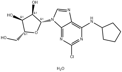 2-chloro-N6-Cyclopentyladenosine (hydrate) Struktur