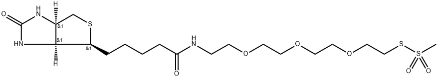 5-[(3aR,4S,6aR)-2-oxo-1,3,3a,4,6,6a-hexahydrothieno[4,3-d]imidazol-4-yl]-N-[2-[2-[2-(2-methylsulfonylsulfanylethoxy)ethoxy]ethoxy]ethyl]pentanamide Struktur