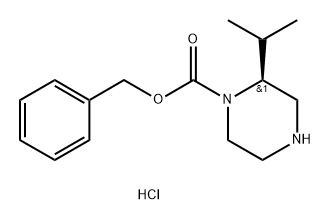 (S)-Benzyl 2-isopropylpiperazine-1-carboxylate hydrochloride Struktur