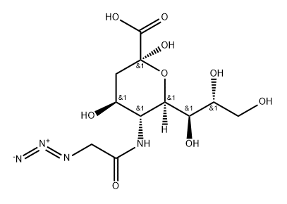 N-(2-azidoacetyl)-Neuraminicacid Struktur