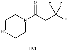 3,3,3-Trifluoro-1-(piperazin-1-yl)propan-1-one Hydrochloride Struktur